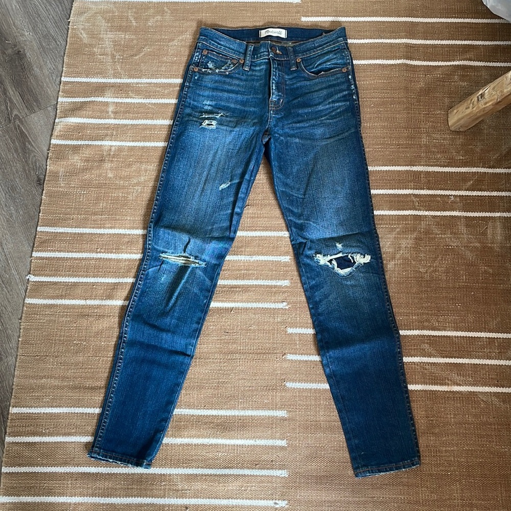 Madewell high riser skinny jeans, worn once.